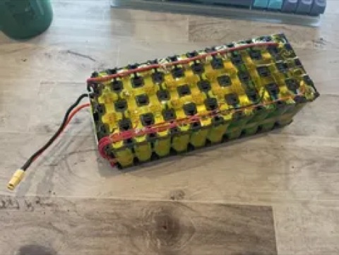 Rebuilt pack, nickel strips
